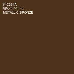 #4C331A - Metallic Bronze Color Image